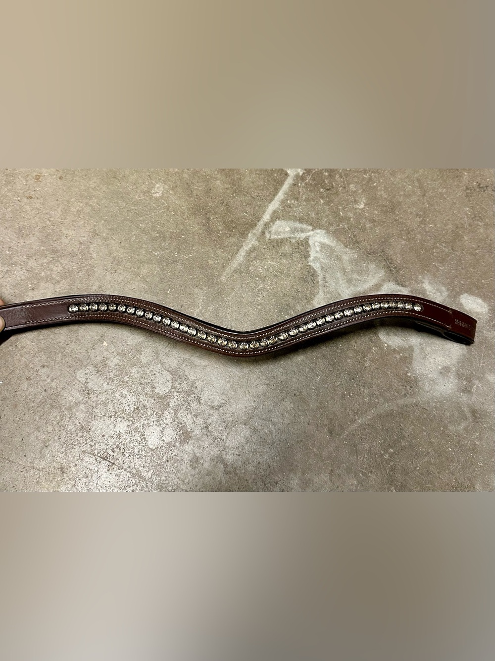Crystal Brown Leather Browband